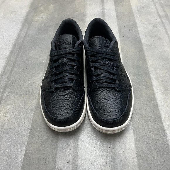 Nike Air Jordan 1 Retro Low Men's Swooshless Black 848775 005 - New - Picture 4 of 7